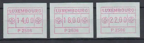 Luxemburg ATM P2506 Tastensatz 14-18-22 **  