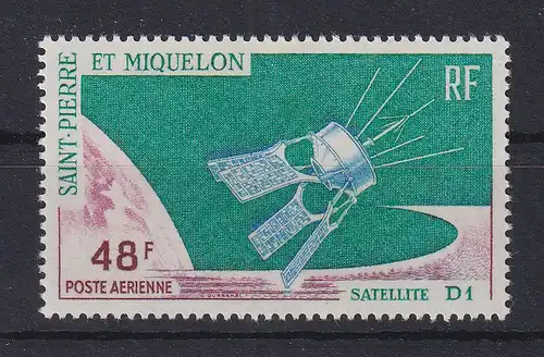 St. Pierre und Miquelon 1966 Start des franz. Satelliten D1 Mi.-Nr. 415 ** 