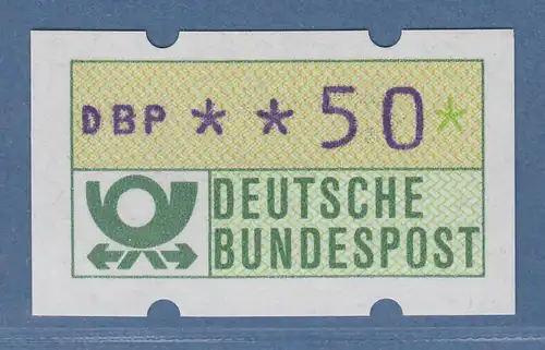 ATM mit blauviolettem Werteindruck, sog. BLAUE MÜNCHNER,1982, Wert 50Pfg **
