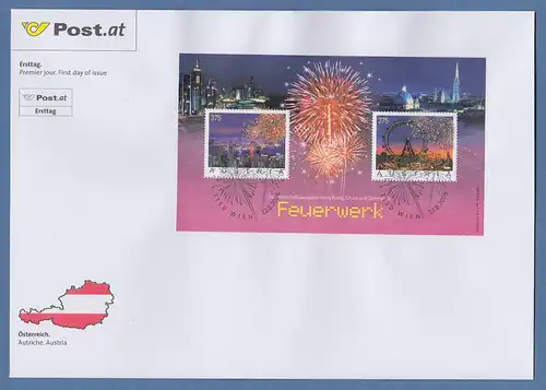 Österreich 2006 Blockausgabe Feuerwerk AUSTRIA  / AUSTRIA Mi.-Nr. Block 34 FDC