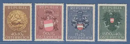 Österreich 1949 Sondermarken Siegel und Wappen Mi.-Nr. 937-940