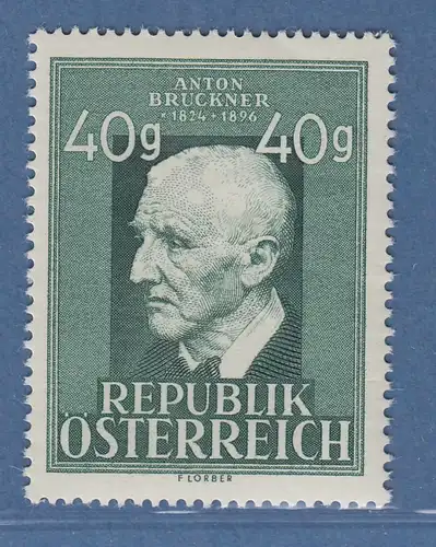 Österreich 1949 Sondermarke 125. Geburtstag von Anton Bruckner Mi.-Nr. 941