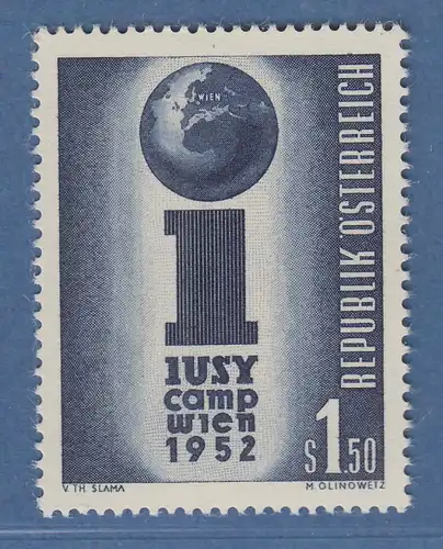 Österreich 1952 Sondermarke Großlager der IUSY in Wien Mi.-Nr. 974