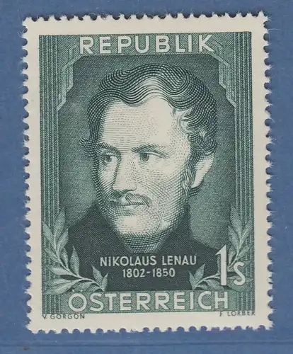 Österreich 1952 Sondermarke 150. Geburtstag von Nikolaus Lenau Mi.-Nr. 975
