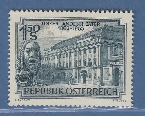 Österreich 1953 Sondermarke 150 Jahre Linzer Landestheater Mi.-Nr. 988