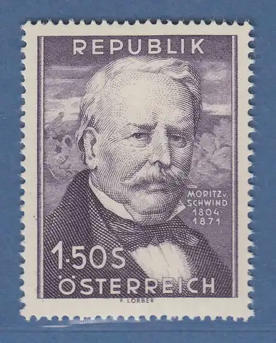 Österreich 1954 Sondermarke 150. Geburtstag von Moritz Schwind Mi.-Nr. 996