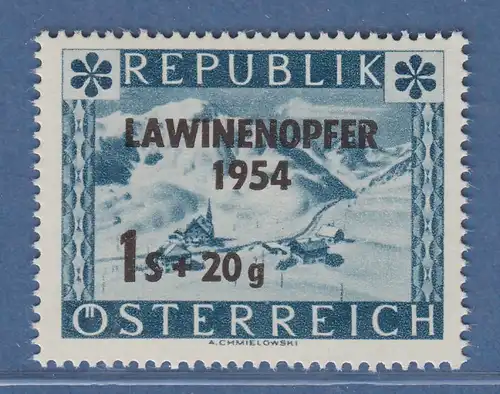 Österreich 1954 Sondermarke Hilfe für Lawinenunglück Mi.-Nr. 998