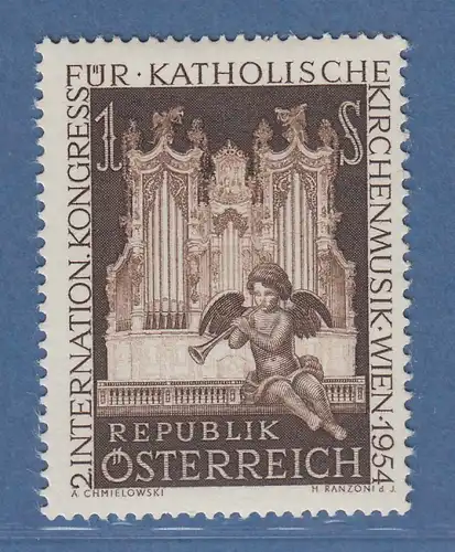 Österreich 1954 Sondermarke Kongress für katholische Kirchenmusik  Mi.-Nr. 1008