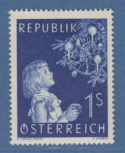 Österreich 1954 Sondermarke Weihnachten Mi.-Nr. 1009