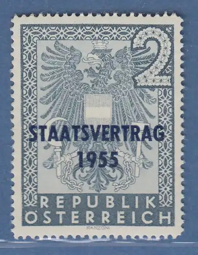 Österreich 1955 Sondermarke Staatsvertrag Mi.-Nr. 1017