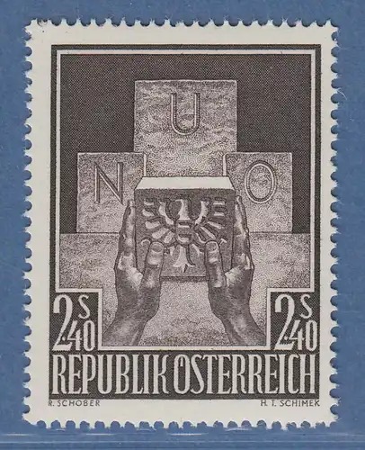 Österreich 1956 Sondermarke Aufnahme Österreichs in die UNO Mi.-Nr. 1025