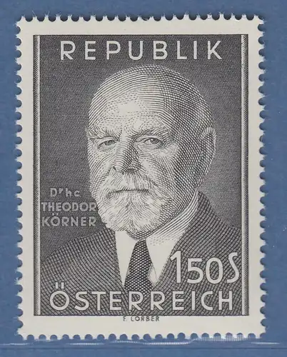 Österreich 1957 Sondermarke Tod des Bundespräsidenten T. Körner Mi.-Nr. 1031