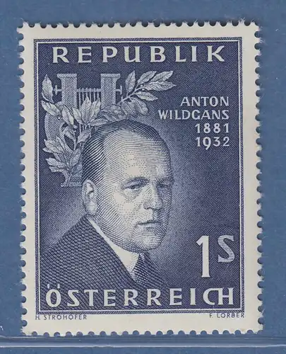 Österreich 1957 Sondermarke 25. Todestag von Anton Wildgans Mi.-Nr. 1033