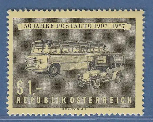 Österreich 1957 Sondermarke 50 Jahre Postauto Mi.-Nr. 1034