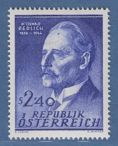 Österreich 1958 Sondermarke 100. Geburtstag von Oswald Redlich Mi.-Nr. 1056
