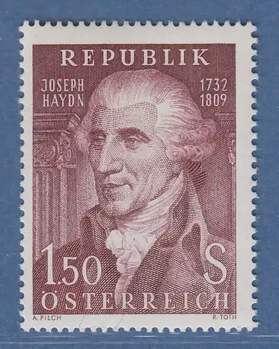 Österreich 1959 Sondermarke 150. Todestag von Joseph Haydn Mi.-Nr. 1066