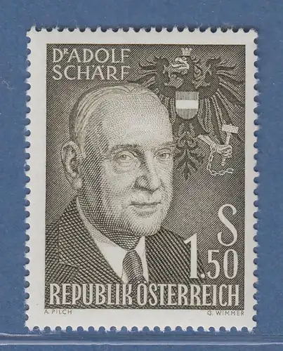 Österreich 1960 Sondermarke 70. Geburtstag von Adolf Schärf Mi.-Nr. 1075