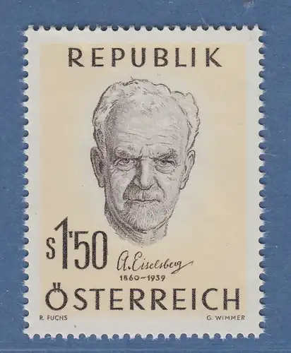 Österreich 1960 Sondermarke 100 Geburtstag von Anton von Eiselsberg Mi.-Nr. 1077