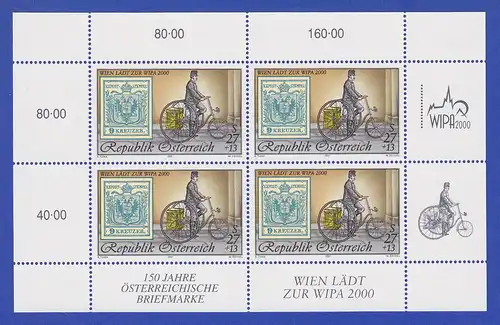 Österreich 1997 WIPA 2000 Postfahrrad Mi.-Nr. 2222 Kleinbogen **