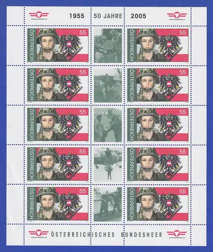 Österreich 2004 50 Jahre Bundesheer Mi.-Nr. 2503 Kleinbogen **