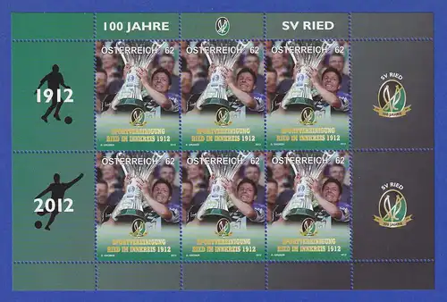 Österreich 2012 Sportvereinigung Ried im Innkreis Mi.-Nr. 2994 Kleinbogen **