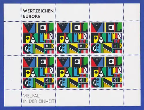 Österreich 2013 Wertzeichen Europa Mi.-Nr. 3048 Kleinbogen **