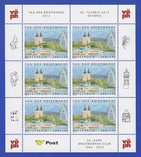 Österreich 2015 Tag der Briefmarke Tulln Mi.-Nr. 3218 Kleinbogen **