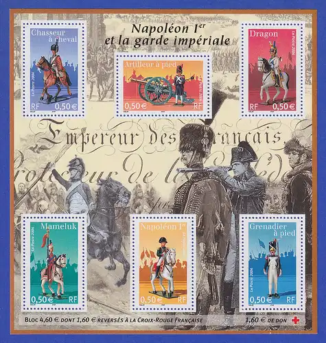 Frankreich 2004 Napoleon I. und die kaiserl. Garde  Mi.-Nr. Block 40 **