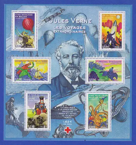Frankreich 2005 Szenen aus Romanen von Jules Verne Mi.-Nr. Block 46 **