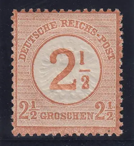 Dt. Reich großer Brustschild 2 1/2 Gr. Mi.-Nr. 29 I a * mit Attest Jäschke BPP