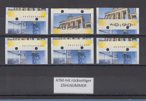 ATM Mi-Nr. 6-7 Tastensatz 45-390 **, ATM zumeist total verschnitten ! 