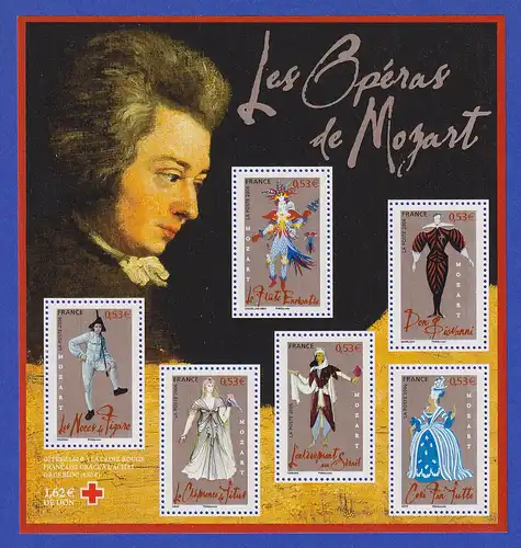 Frankreich 2006 Opern vom Mozart  Mi.-Nr. Block 55 **