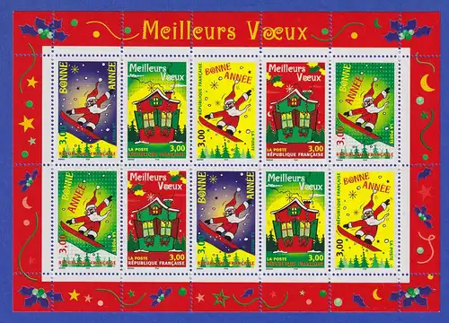 Frankreich 1998 Grußmarken Kleinbogen  Mi.-Nr. 3343-47 **