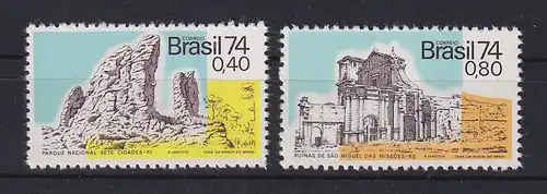 Brasilien 1974 Touristische Attraktionen  Mi.-Nr. 1437-38 ** 