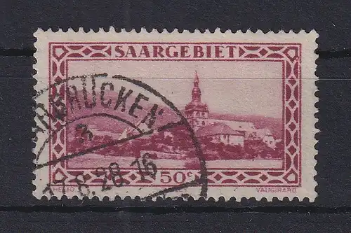 Saar 1927 Abtei Tholey Mi.-Nr. 114 mit PLF I gestempelt geprüft NEY BPP