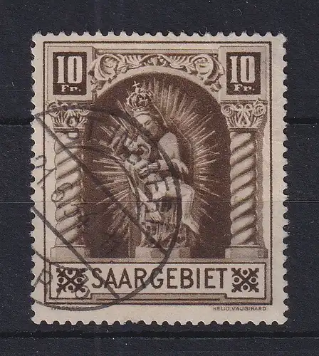 Saar 1925 Madonna von Blieskastel Mi-Nr. 103 mit PLF III gest. ST. INGBERT