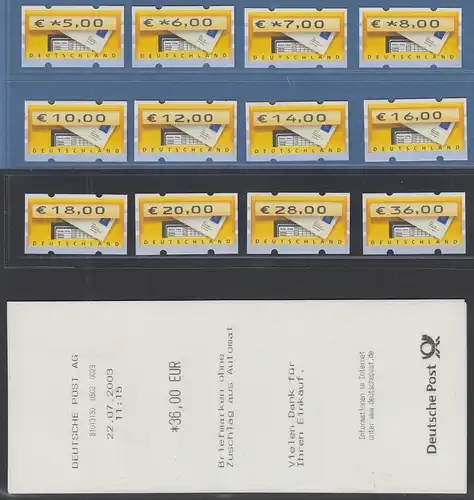 ATM Briefkasten Nr 5.1 Lot 12 hohe Portorechner-Programm-Werte bis € 36.00 !!!