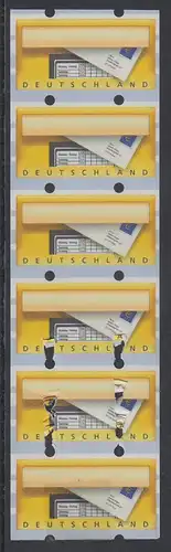 ATM Briefkasten Mi.-Nr. 5.1 Leerfeld-Rollen-Endstreifen mit Zählnummer 5