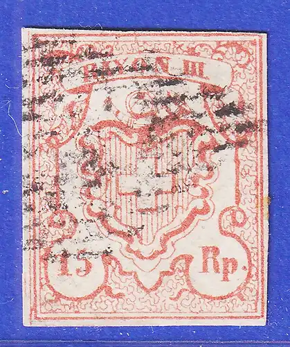 Schweiz 1852 RAYON III Mi.-Nr.10 gestempelt, einwandfrei.