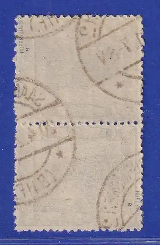 Saar 1921 Mi.-Nr. 53 Kehrdruck Kdr IV gest. SAARBRÜCKEN gpr. BPP