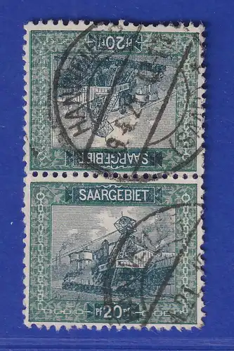 Saar 1921 Mi.-Nr. 55A Kehrdruck Kdr IV, O HOMBURG gpr. BPP