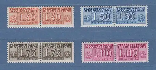 Italien 1955 Paketzustellungsmarken Wz.4 40-50-75-110  Mi.-Nr. 5-8 Satz kpl.  **