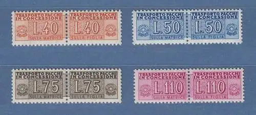 Italien 1955 Paketzustellungsmarken Wz.4 40-50-75-110  Mi.-Nr. 5-8 Satz kpl.  **