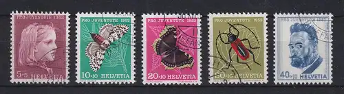 Schweiz 1953 Pro Juventute Mi.-Nr. 588-592 Satz 5 Werte kpl. O 