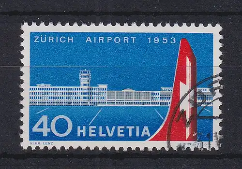 Schweiz 1953 Flughafen Zürich-Kloten Mi.-Nr. 585 sauber O (mit Gummi)