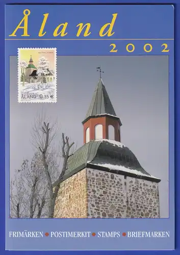Aaland amtliches Briefmarken-Jahrbuch der Post Jahrgang 2002 kpl. bestückt ** 