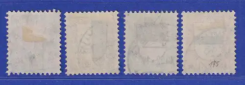 Schweiz 1922 Pro Juventute Wappen Mi.-Nr. 175-78 Satz 4 Werte gestempelt