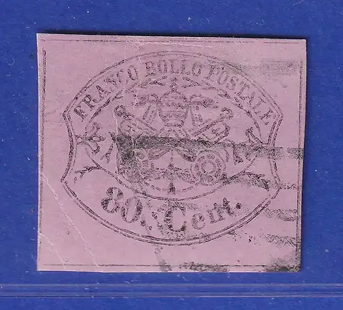 Alt-Italien Kirchenstaat 1867  80 C  Mi.-Nr. 18 gestempelt