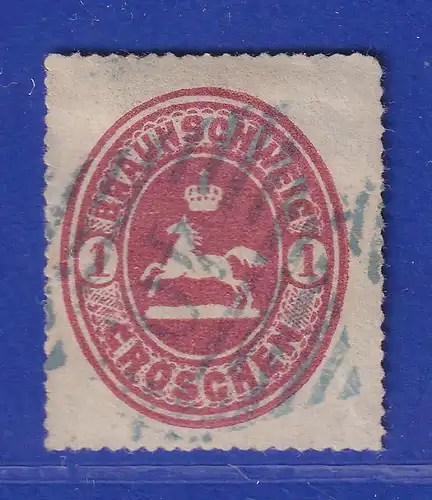 Altdeutschland Braunschweig Mi.-Nr. 18 gestempelt mit blauem Nummern-Stempel 40