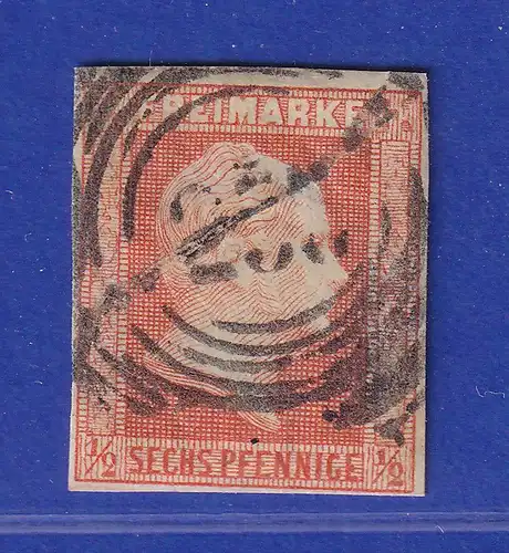 Altdeutschland Preussen Wilhelm IV.  1/2 Sgr. / 6Pf. rotorange Mi.-Nr. 1 gest. 